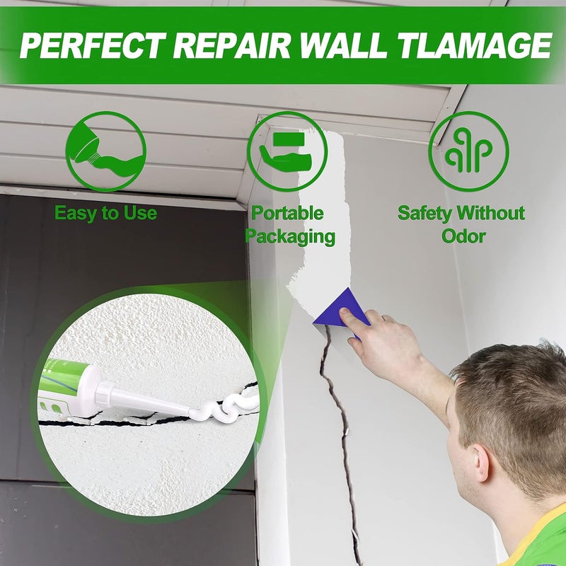 FixBuild Drywall Repair Kit, 1 Spackle Wall Repair Patch Kit, Wall Mending Agent, Quick Fix for Broken Walls - Image 3